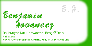 benjamin hovanecz business card